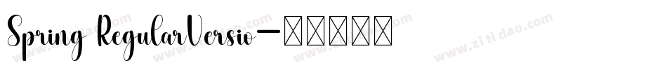 Spring RegularVersio字体转换